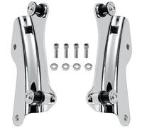 Eumti Kit de quincaillerie chromée à 4 Points pour Harley Touring à partir de 2014, kit de Remplacement de Dossier de Porte-Bagages à libération Rapide personnalisé, 52300353, Convient pour CVO Road