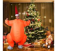 EUNEWR Costume de Dinde Gonflable avec Pompe à Air,Cosplay Costume Gonflable Insolite, père Noël Costumes d'Noël Jeux de Rôle Fêtes Costumes Drôles,Costume de Dinde pour Halloween,Thanksgiving