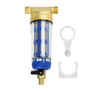 EUNEWR Filtre à eau réutilisable, filtre à eau à sédiments spin-down avec filetage mâle 3/4", pré-filtre à sédiments pour tuyau d'eau de fontaine