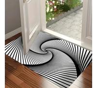 EUnicamaikoo Tapis Velours Cristal Illusion Piège 3D Antidérapant Absorbant Tapis de Sol pour Entrée Salle de Bain