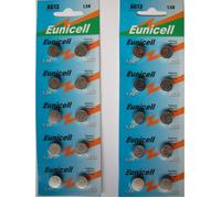 EUNICELL 20 PILES BOUTON ALCALINES LR44 AG13 A76 1