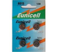 EUNICELL 4 PILES BOUTON ALCALINES LR44 AG13 A76 1.5V