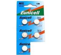 Eunicell AG12 Lot de 5 piles bouton alcalines G12/LR43/LR43SW/LR1142 LR1142SW SR1142W de type 301/386 G
