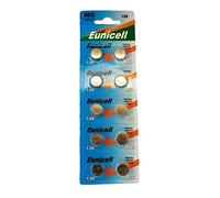 Eunicell Lot de 10 piles bouton alcaline pour montres AG13, G13, SR44, LR44, A76, V13GA, PX76A, 357