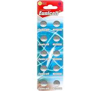 EUNICELL Lot de 10 piles bouton alcalines AG6 1,5 V 32 mAh (1 blister) - Remplace LR920, SR920W - Piles fiables pour montres, jouets et appareils électroniques