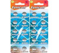 Eunicell FBA Lot de 20 piles AG13 sans mercure LR44 G13 A76 GP76A 357 SR44W (2 paquets de 10 piles)