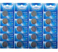 Eunicell Lot de 20 piles bouton au lithium CR2354 sans rainure de cavité 3 V (4 paquets de 5 piles) jetables