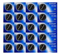 Eunicell Lot de 20 piles plates CR2032 au lithium