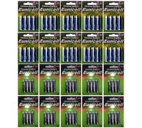 Eunicell Lot de 40 piles alcalines AAA LR3 et AA LR6 (20 et 20)