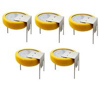 Eunicell Lot de 5 piles GS-CMOS BIOS BR/CR2032-GS avec cosses à souder 3 V pour PC jetable