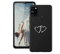 EuoDuo Coque de téléphone pour Wiko View 5 Plus/View 5 Étui en Silicone Liquide Souple TPU Protection à 360 degrés Motif Antichoc Housse Case Cover - Coeur à cœur