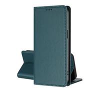 EuoDuo Coque Magnétique pour Samsung Galaxy A20e Étui Rabattable en Cuir PU Housse Pochette à Clapet Aimant Ferme Portefeuille avec RFID Blocage Fentes pour Cartes - Vert Foncé