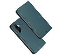 EuoDuo Coque Magnétique pour Samsung Galaxy S20 Étui Rabattable en Cuir PU Housse Pochette à Clapet Aimant Ferme Portefeuille avec RFID Blocage Fentes pour Cartes - Vert Foncé