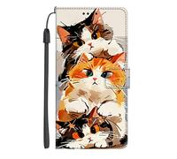 EuoDuo Coque Portefeuille pour Huawei P Smart 2019 Étui Rabattable en Cuir PU Housse Téléphone avec Porte Carte Magnétique à Rabat Case Pochette Cover - Mignon Chaton