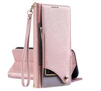 EuoDuo Coque Portefeuille pour Realme Narzo 60 Pro en Cuir, Or Rose | Etui Pochette à Rabat, Pliable Support, Housse Fermeture Aimantée Porte Carte Flip Case pour Femmes Hommes