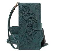 EuoDuo Coque pour Honor 400 5G Étui Rabattable Motif de Mandala Housse Portefeuille en Cuir PU Pochette avec Porte Carte Magnétique Folio Case, Vert
