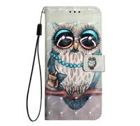 EuoDuo Coque pour Honor X6a Étui Rabattable en Cuir PU Élégant Motif Dessin Folio Portefeuille Porte Carte à Rabat Housse Magnétique Cover - Hibou