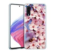 EuoDuo Coque pour Wiko View 4 / Wiko View 4 Lite Transparente Silicone TPU avec Motif Fleur de Cerisier Étui Protection Complète Souple Housse Antichoc Case Cover