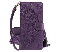 EuoDuo Coque pour Xiaomi 13T Étui Rabattable Motif de Mandala Housse Portefeuille en Cuir PU Pochette avec Porte Carte Magnétique Folio Case, Violet