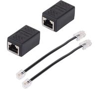 EUOP-Lot De 2 Répartiteurs Ethernet Rj45, Câble Répartiteur Réseau Rj45, Adaptateur Rj45 Femelle Vers Rj11 Mâle Pour Extendeur De Câble Ethernet