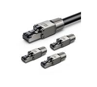 EUOP-Lot De 4 Cat 7 Connecteur Rj45 Ethernet Réseau Embout Fiche 10Gbps Installation Sans Outil Awg 22-24
