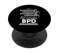 EUPD BPD Let's Raise Borderline Personality Disorrder PopSockets PopGrip Adhésif