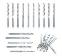 eupdd 20 Pièces Vis Double Filetage M10 x 80 mm: Vis à Double Filetage, Boulons de Suspension Torx, Bois Goujon Tige Filetée pour Assemblage de Meubles et Fixation