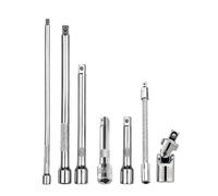 eupdd 7 Pièces 1/4″ Jeu de Rallonges: 45/50/75/100/145/150/250 mm Rallonge Cliquet, Rallonges Basculantes en Acier Chrome Vanadium, Compatible avec Clés à Choc et Cliquets