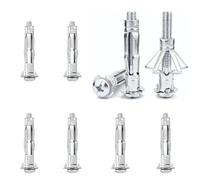 eupdd Lot De 30 Chevilles Métalliques: M8×52mm Cheville À Expansion, Cheville Placo Charge Lourde, Ancrage En Acier Zingué Pour Murs Creux, Plaques De Plâtre Et Tôles Minces