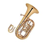 Euphonium Adulte Euphonium Rotatif Laqué Doré À Quatre Pistons En Do Si Bémol