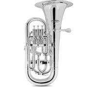 Classic Cantabile MardiBrass Euphonium Bb en plastique - 4 pistons en aluminium - seulement 2,2 kg léger - avec embouchure et housse - argenté