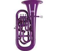 Classic Cantabile MardiBrass Euphonium Bb en plastique - 4 pistons en aluminium - seulement 2,2 kg léger - avec embouchure et housse - violet