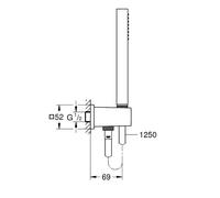 EUPHORIA CUBE NEW - Stick Set support mural et douchette 1 jet (26405000)