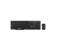 NGS Combo clavier et souris Euphoria Kit portugais QWERTY sans fil 2,4 GHz clics silencieux Noir