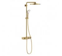 Euphoria Smartcontrol System 310 Duo, Colonne de douche avec mitigeur thermostatique, Cool Sunrise brossé (26507GN0)