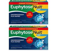 Euphytose Nuit - Complément alimentaire sommeil à la mélatonine et passiflore Comprimé(S) 2x60 pc(s)