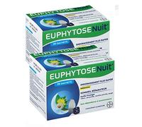 Euphytose nuit infusion Bayer - boite de 20 infusions - ENDORMISSEMENT PLUS RAPIDE & SOMMEIL REPARATEUR - Lot de 2 Boites de 20 Sachets (2)