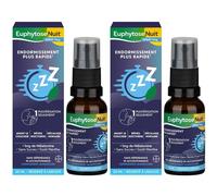 Euphytose Nuit Spray Mélatonine 1 mg 20 ml - Sommeil rapide et naturel 2x20