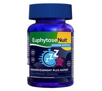 EuphytoseNuit Gomme Myrtille Sommeil Mélatonine 30 Gommes