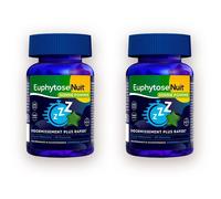 EuphytoseNuit Gummies mélatonine sommeil goût pomme Bonbon(S) 2x30 pc(s)