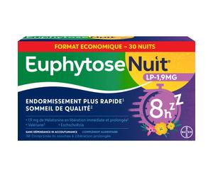 EuphytoseNuit LP 1,9mg Mélatonine 30 Comprimés À Libération Prolongée