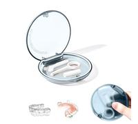 Eupneicu Boîte À Bretelles, Boîte De Rangement Prothèses, Boite A Dentier, Boite Goutiere Dent Portable, Etui Pour Dentaires Facile À Nettoyer [Bleu]