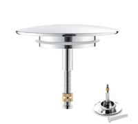 Eupneicu Bouchon De Baignoire Ø 72 mm, Bouchon Baignoire avec Vis Réglable, Clapet De Lavabo, pour n'importe Quelle Baignoire Standard