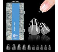 Eupneicu Capsule Ongle [600 Pièces], Faux Ongles, 12 Tailles Couverture Complète Transparent Pour Prothésiste Ongulaire, Pour Les Studios De Manucure Et Diy Nail Art À La Maison [Goutte d'eau]-H119-3