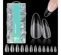Eupneicu Capsule Ongle [600 Pièces], Faux Ongles, 12 Tailles Couverture Complète Transparent Pour Prothésiste Ongulaire, Pour Les Studios De Manucure Et Diy Nail Art À La Maison [Goutte d'eau]-H119-2