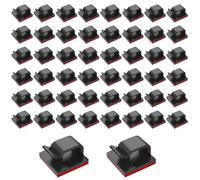 Eupneicu Clips Câbles [50 Pièces], Clips De Câble Autocollants, Cavalier Cable Electrique, Pour La Gestion Des Câbles, Voiture, Bureau, Maison, Décoration Lumineuse [Blanc]