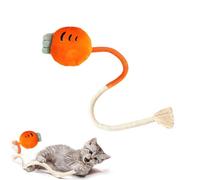 Eupneicu Jouet pour Chat, Jouet Chat Interieur,Jouet Chat Interactif, Jouet Interactif pour Chats, Jouant À Mâcher Nettoyage des Dents, Naturel Et Sain [Carotte]