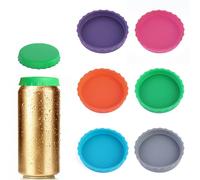 Eupneicu Lot De 6 Couvercles De Canette De Soda, Couvercle De Canette De Soda En Silicone, Réutilisables Bouchon, Pour Verres À Eau, Canettes De Bière, Bouteilles De Soda Et Canettes