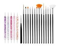 Eupneicu Lot De Pinceau Nail Art [15 + 5pièces], Pinceau Ongle Nail Art Pour Customiser Vos Ongles Et Usage Professionnel