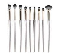 Eupneicu Pinceaux De Maquillage Set [9 Unités], Pinceaux De Maquillage Yeux, Outils De Maquillage Pour Ombres À Paupières Et Sourcils [or]